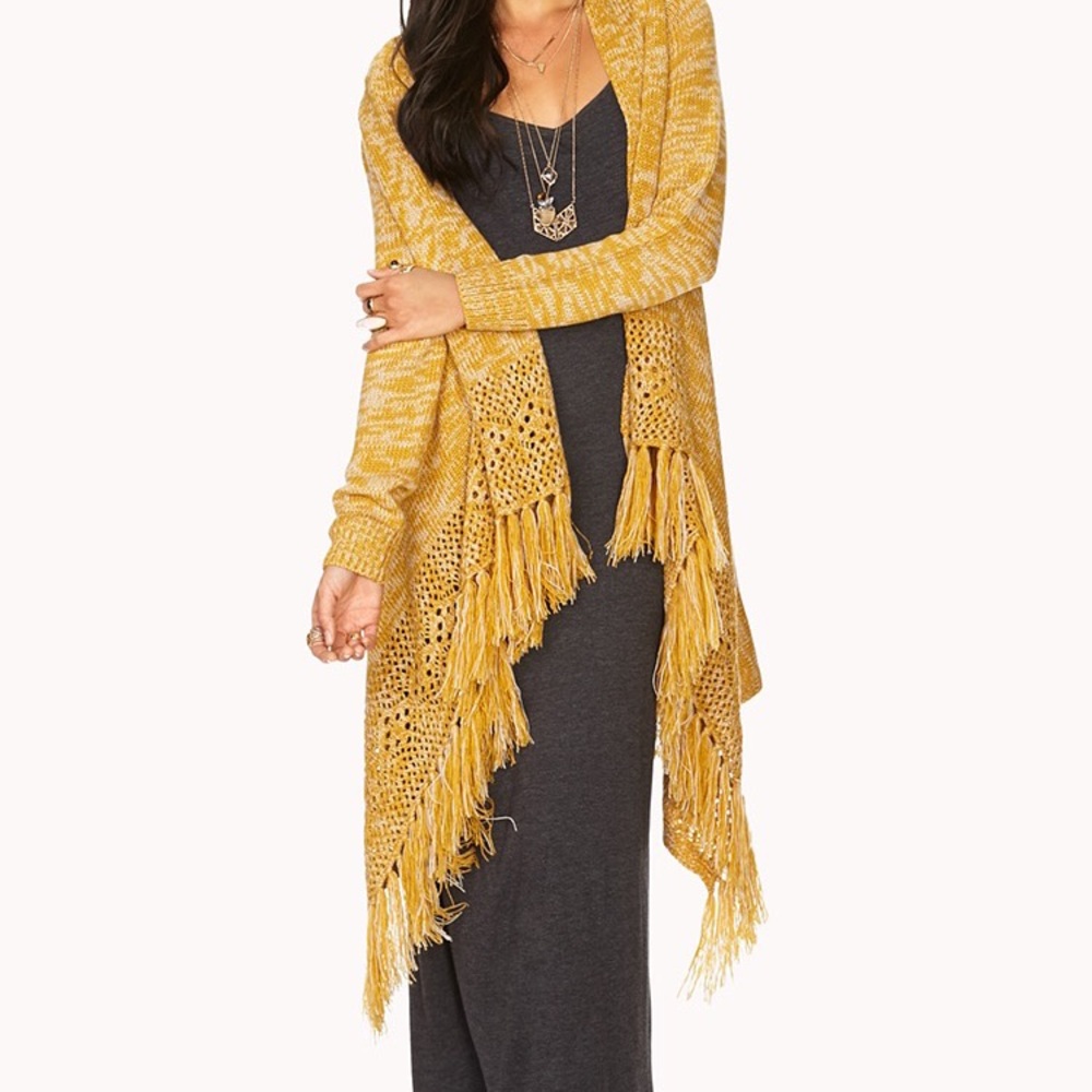 Mustard Fringe Wrap